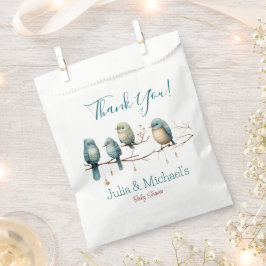 Whimsical Birds on Branches Pastel Baby Shower Geschenktütchen