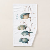 Whimsical Birds on Branches Zeitlose Eleganz Badhandtuch Set (Handtuch)