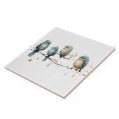 Whimsical Birds on Branches Zeitlose Eleganz Fliese (Seite)