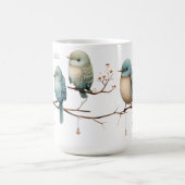Whimsical Birds on Branches Zeitlose Eleganz Kaffeetasse (Mittel)