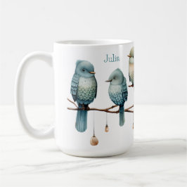 Whimsical Birds on Branches Zeitlose Eleganz Kaffeetasse