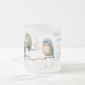 Whimsical Birds on Branches Zeitlose Eleganz Mattglastasse (Mittel)