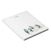 Whimsical Birds on Branches Zeitlose Eleganz Notizblock (angewinkelt)