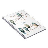 Whimsical Birds on Branches Zeitlose Eleganz Notizblock (Rechte Seite)