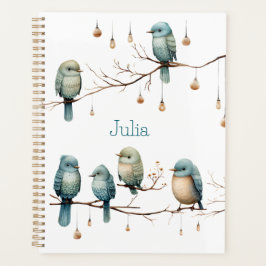 Whimsical Birds on Branches Zeitlose Eleganz Planer