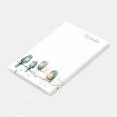 Whimsical Birds on Branches Zeitlose Eleganz Post-it Klebezettel (angewinkelt)