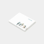 Whimsical Birds on Branches Zeitlose Eleganz Post-it Klebezettel (angewinkelt)