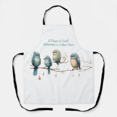 Whimsical Birds on Branches Zeitlose Eleganz Schürze (Vorderseite)