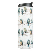 Whimsical Birds on Branches Zeitlose Eleganz Thermosbecher (Nach links gedreht)