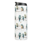 Whimsical Birds on Branches Zeitlose Eleganz Thermosbecher (Nach rechts gedreht)