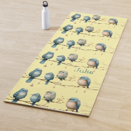 Whimsical Birds on Branches Zeitlose Eleganz Yogamatte