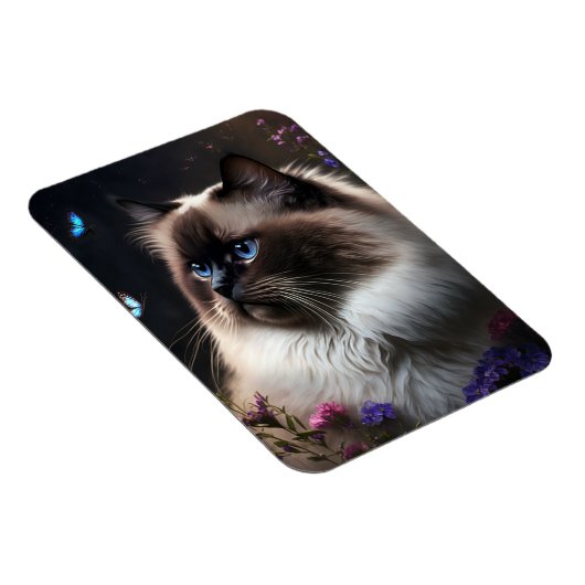Whimsical Birman Cat Flexible Magnet (Rechte Seite)