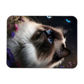 Whimsical Birman Cat Flexible Magnet (Horizontal)