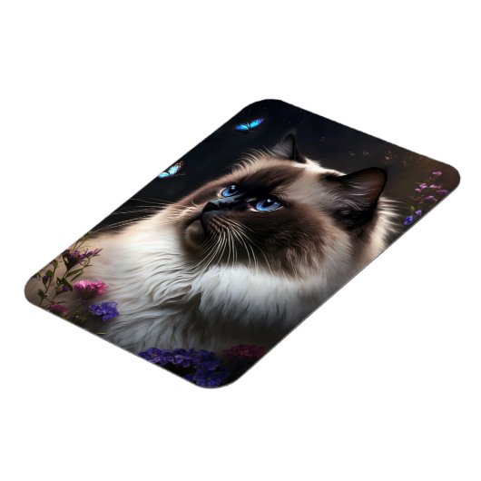 Whimsical Birman Cat Flexible Magnet (Linke Seite)