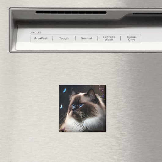 Whimsical Birman Cat Magnet (In Situ (Geschirrspüler))