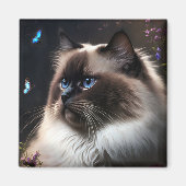 Whimsical Birman Cat Magnet (Vorne)