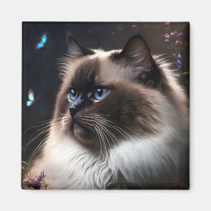 Whimsical Birman Cat Magnet