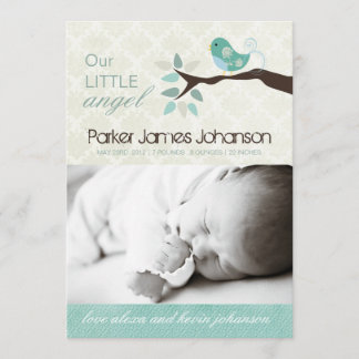 Whimsical Birth Announcement Foto-Karte Ankündigung