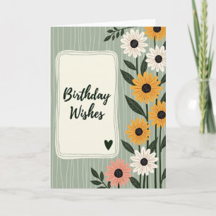 Whimsical Birthday Bloom Karte