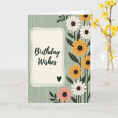 Whimsical Birthday Bloom Karte (Gelbe Blume)