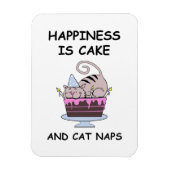 Whimsical Birthday Cat Magnet (Vertikal)