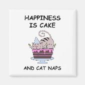 Whimsical Birthday Cat Magnet (Vorne)
