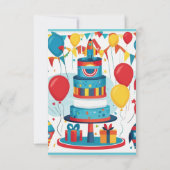 Whimsical Birthday Einladung für Jungen (Rückseite)