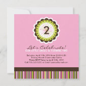 Whimsical Birthday Party Einladung (Rückseite)