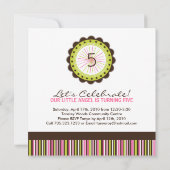 Whimsical Birthday Party Einladung (Rückseite)