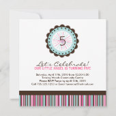 Whimsical Birthday Party Einladung (Rückseite)