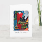 Whimsical Birthday Scottie Faltkarte Karte (Vorderseite)