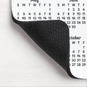 Whimsical Black 2027 Kalender auf Weiß Mousepad (Ecke)
