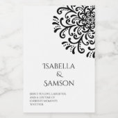 Whimsical Black and White Blüh Candle Label Lebensmitteletikett (Einzelnes Label)