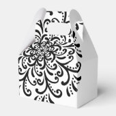Whimsical Black and White Blüh Wedding Geschenkschachtel (Vorderseite)