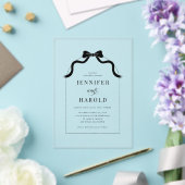Whimsical Black Bow French All in One Arch Wedding Acryleinladungen (In Situ (Hochzeit))