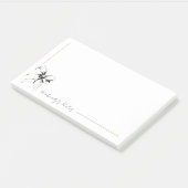 Whimsical Black Bow Full Name or Couple's Names Post-it Klebezettel (angewinkelt)