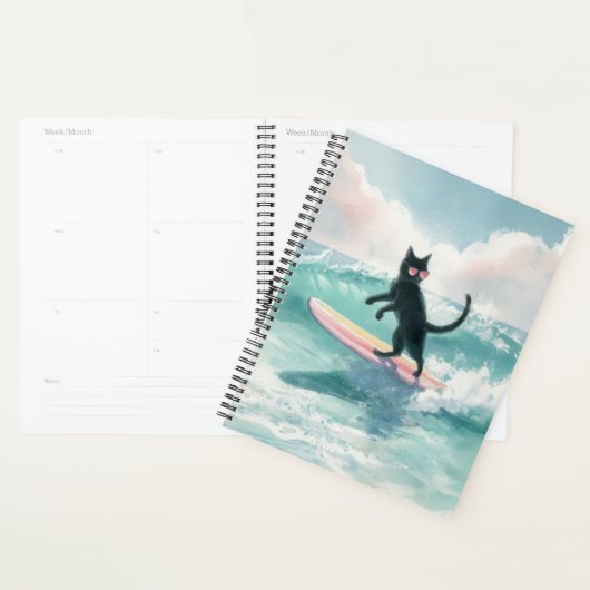 Whimsical Black Cat Beach Planner Planer (Anzeige)