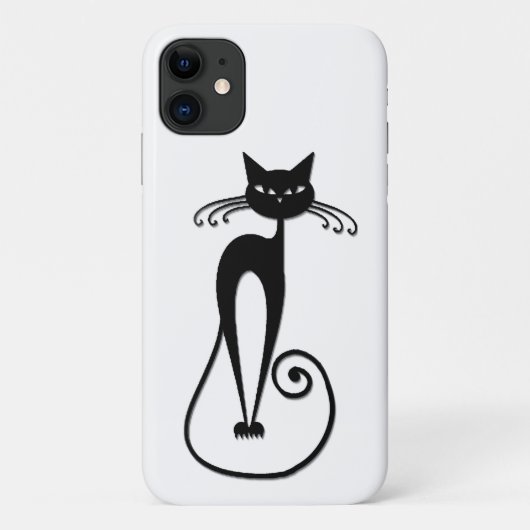 Whimsical Black Cat Case-Mate iPhone Hülle (Rückseite)