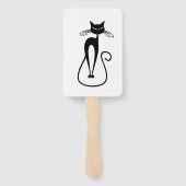 Whimsical Black Cat Fächer (Rückseite)