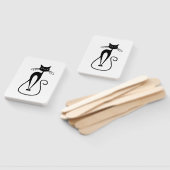 Whimsical Black Cat Fächer (Non-assembled)