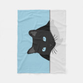Whimsical Black Cat Fleece Blanket (Vorderseite)
