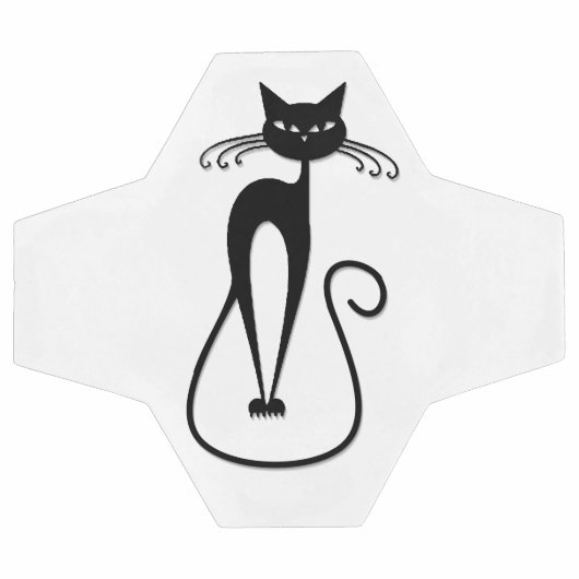 Whimsical Black Cat Fußball (Flach)