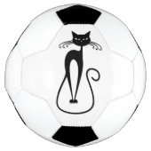 Whimsical Black Cat Fußball (Vorderseite)
