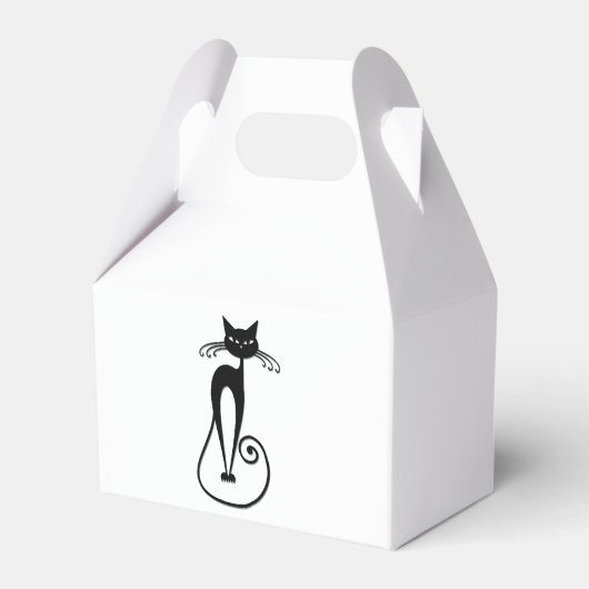 Whimsical Black Cat Geschenkschachtel (Vorderseite)