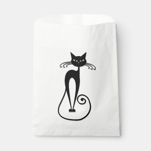 Whimsical Black Cat Geschenktütchen (Vorderseite)