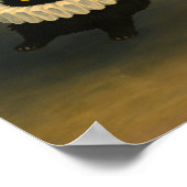 Whimsical Black Cat Ghibli Style Poster (Ecke)