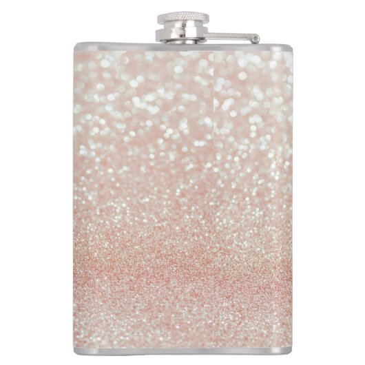 Whimsical Black Cat Glittery Weckte auf und Make-u Flachmann (Rückseite)