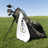Whimsical Black Cat Golfhandtuch (Gras)