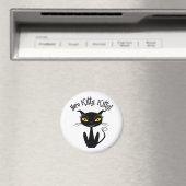 Whimsical Black Cat Here Kitty, Kitty! Magnet (In Situ (Geschirrspüler))