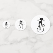 Whimsical Black Cat Konfetti (Vorderseiten)